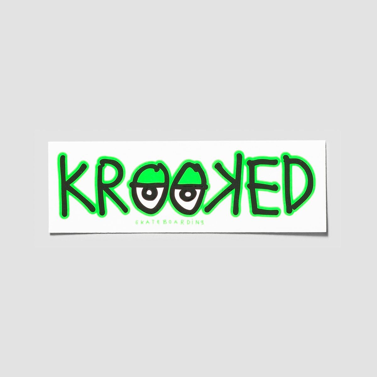 Krooked Eyes Sticker Green 180x60mm