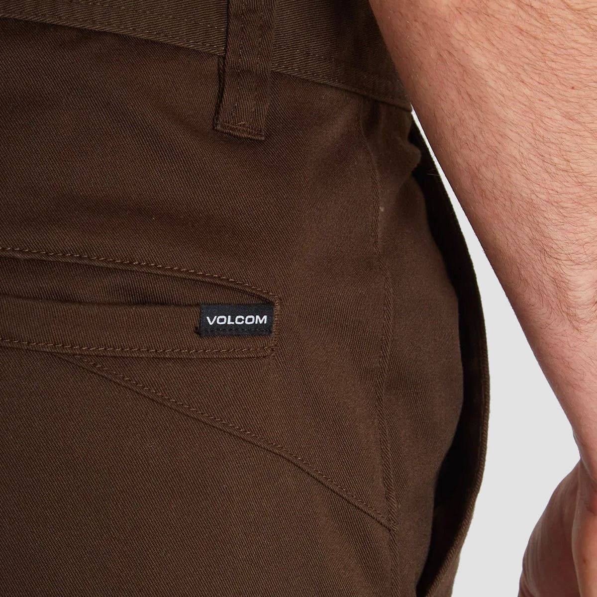 Volcom Frickin Modern Stretch Chino Pants Dark Brown