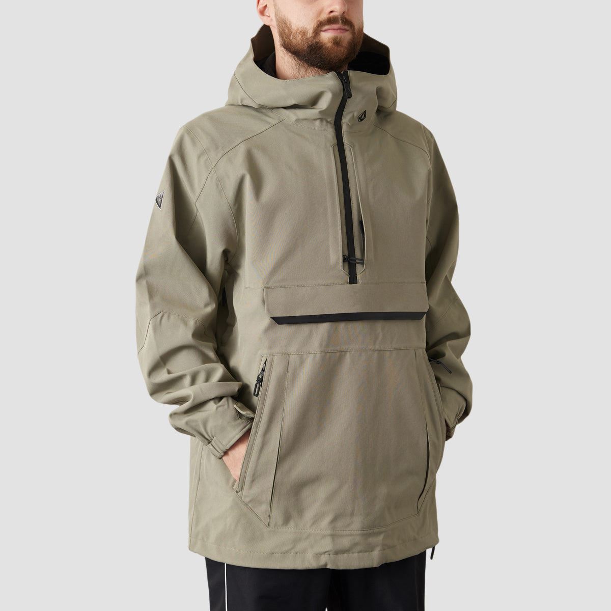 Volcom Brighton Pullover Snow Jacket Light Military