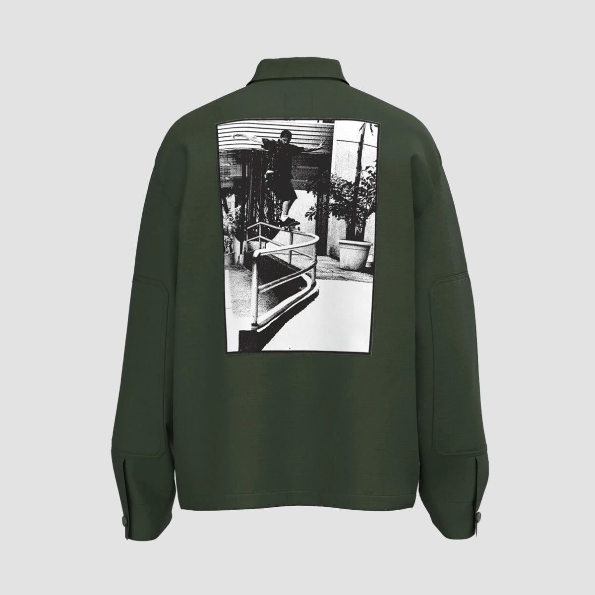 Vans Skate Atiba Haze Military Overshirt Jacket Pine Forest