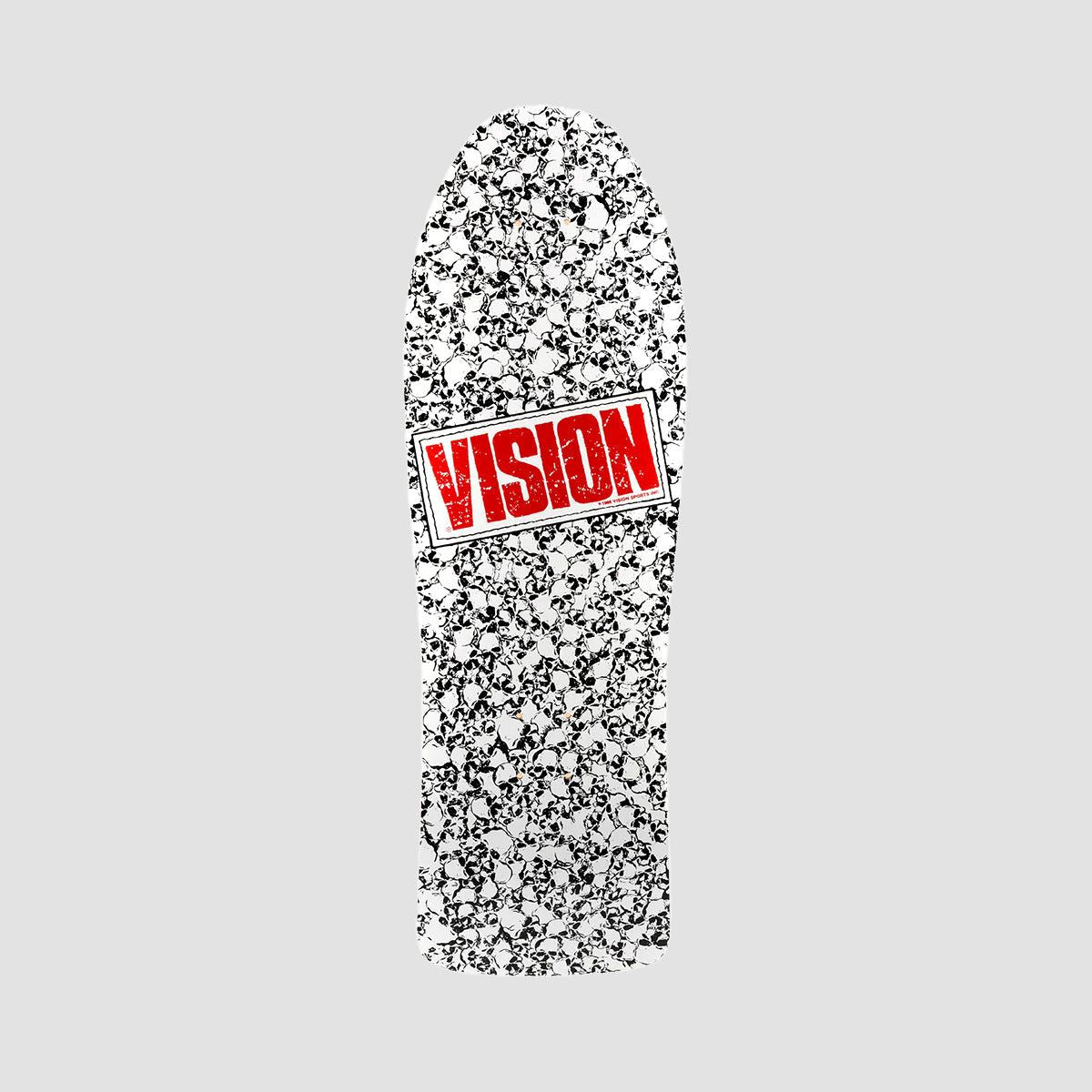 Vision Punk Skull Skateboard Deck White - 10"