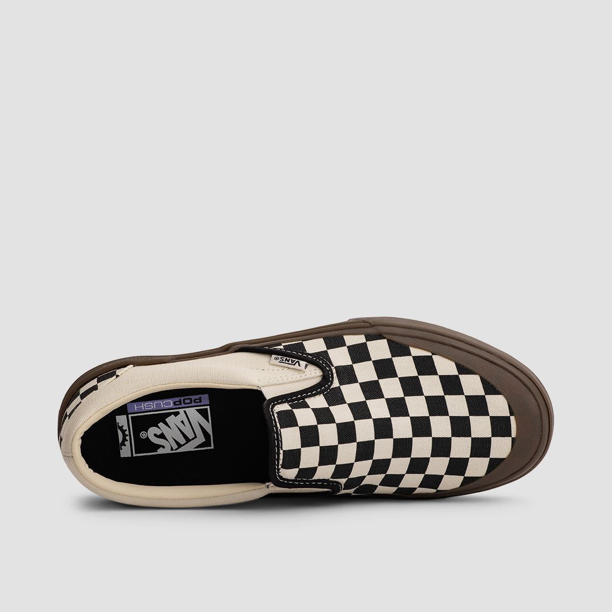 Vans BMX Slip-On Shoes - Checkerboard Black/Dark Gum