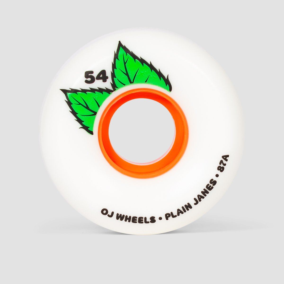 OJ Plain Jane Keyframe 87a Soft Skateboard Wheels White 54mm