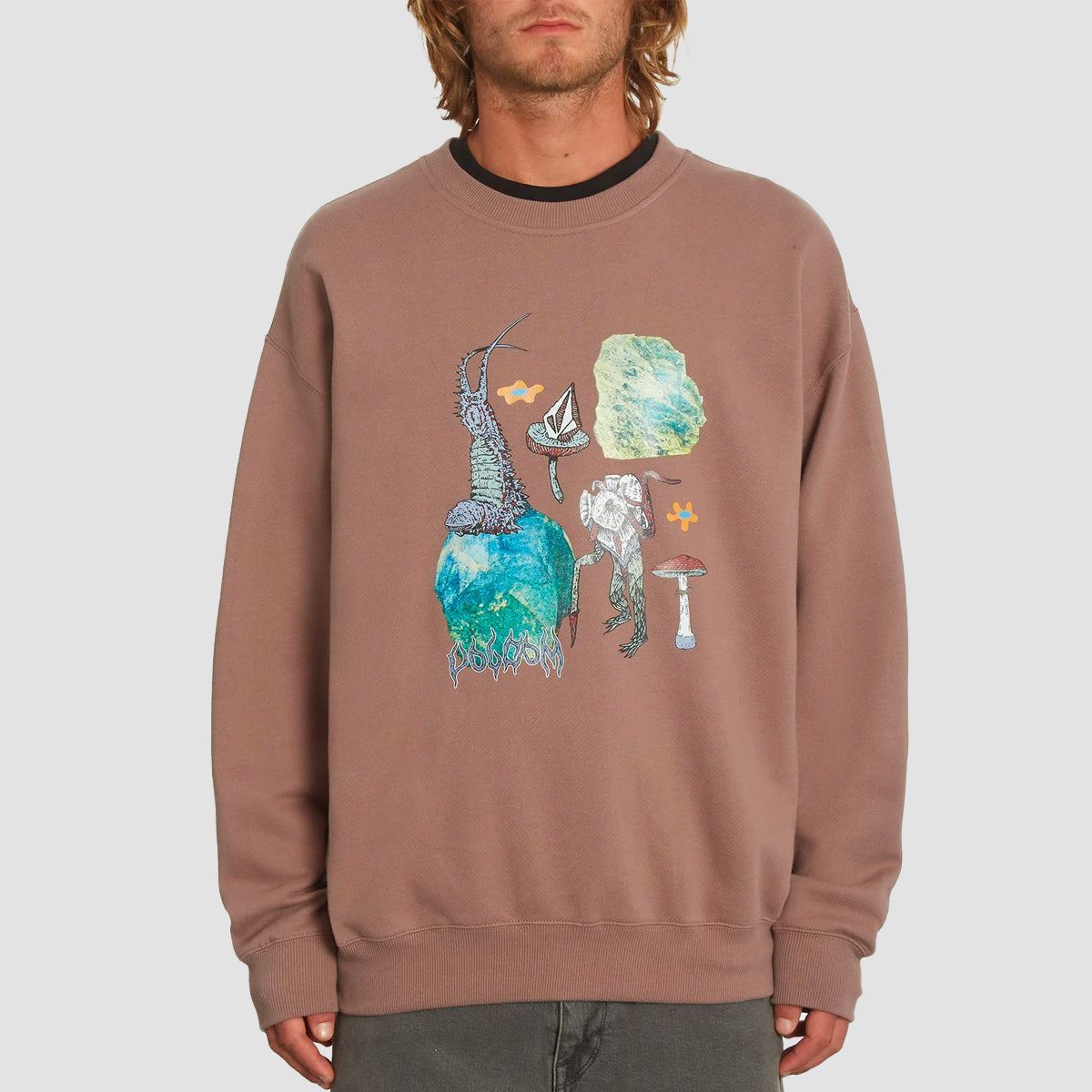 Volcom FA Chrissie Abbott X French From The Strange Crew Sweat Doeskin