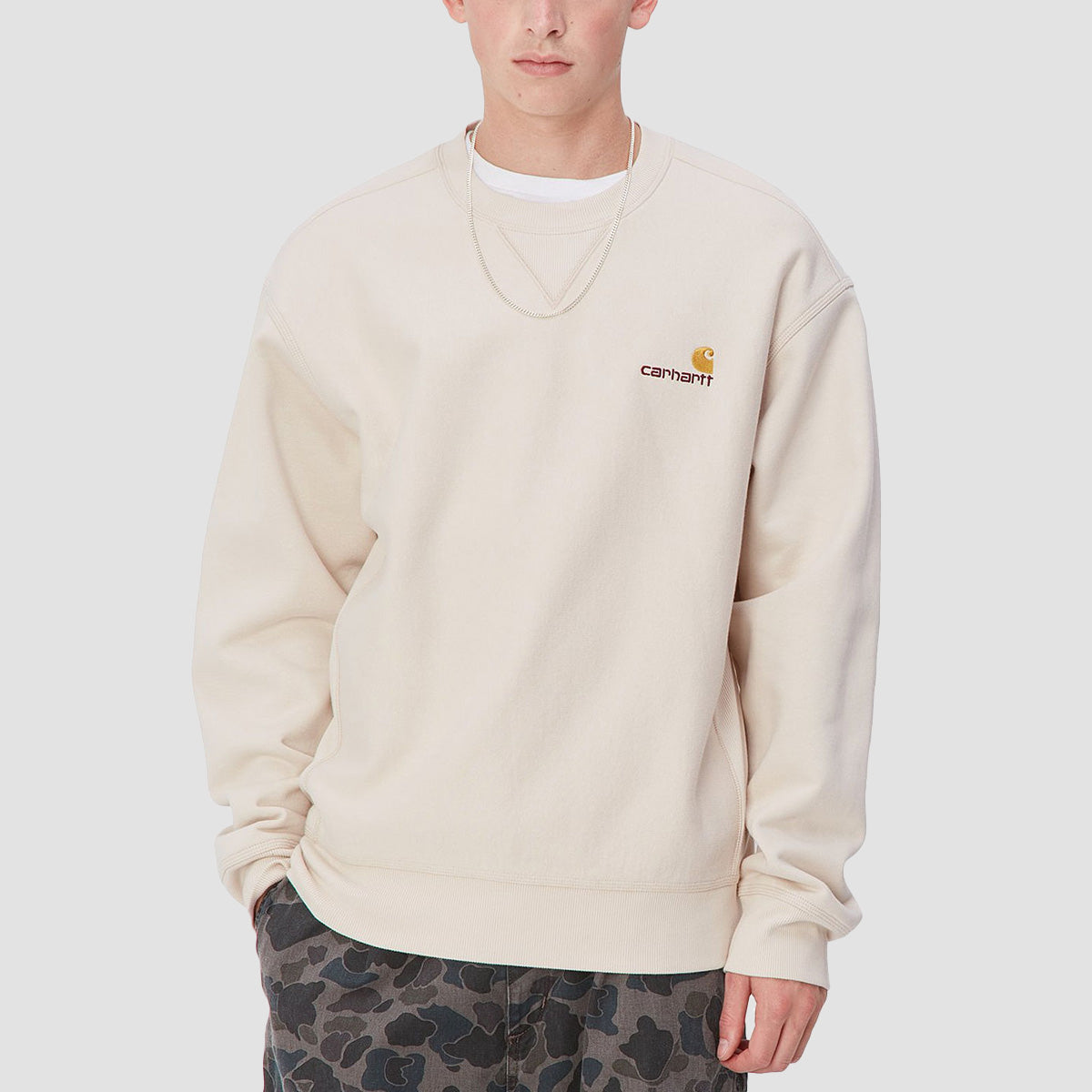 Carhartt WIP American Script Crew Sweatshirt Moonbeam