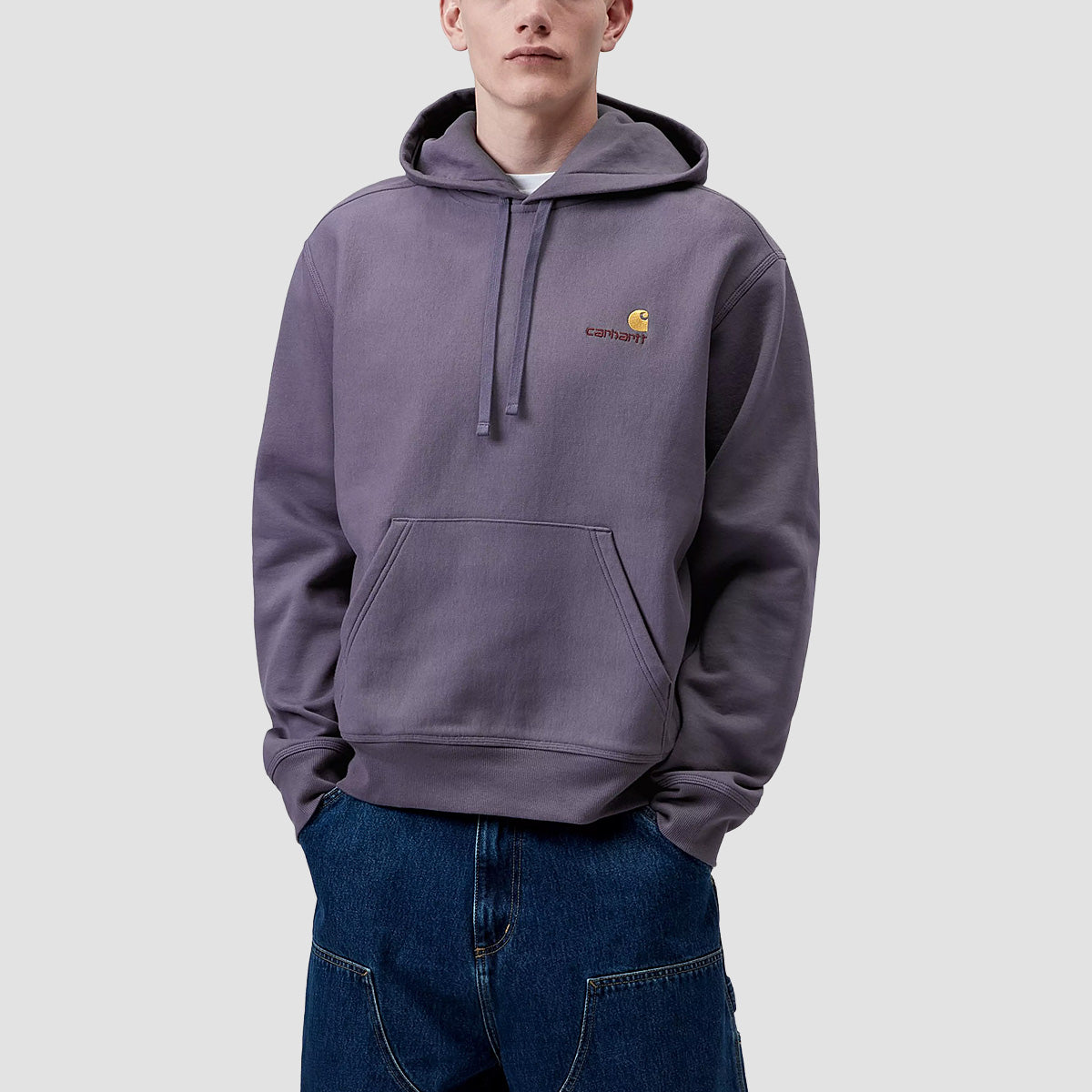Carhartt WIP American Script Pullover Hoodie Shady Purple