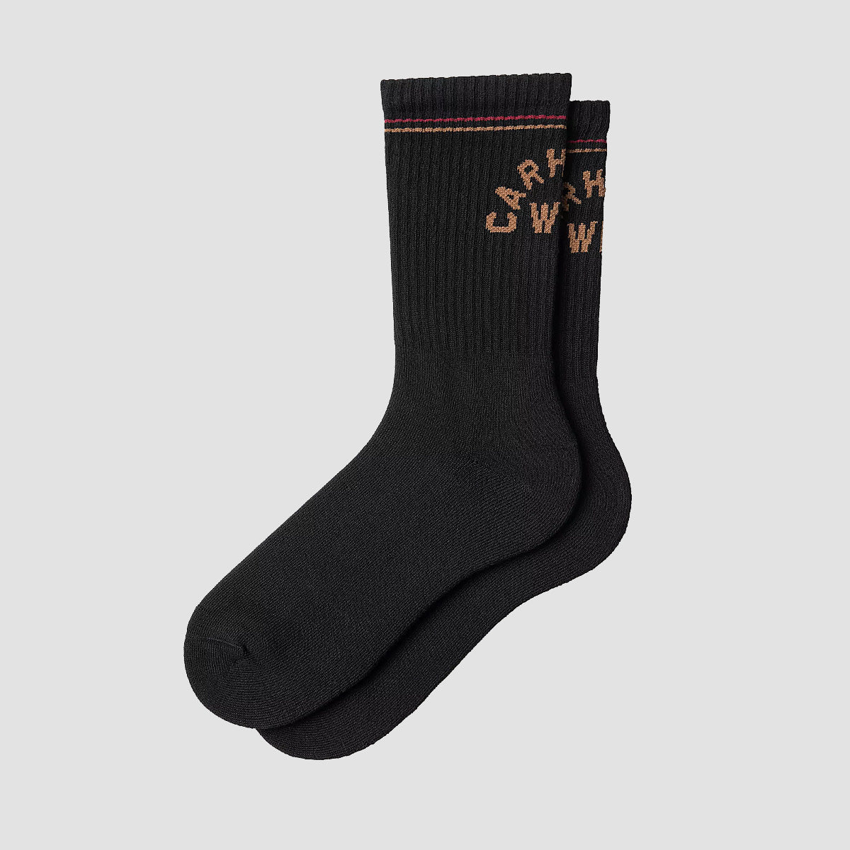 Carhartt WIP Arch Script Socks Black/WIP H Brown