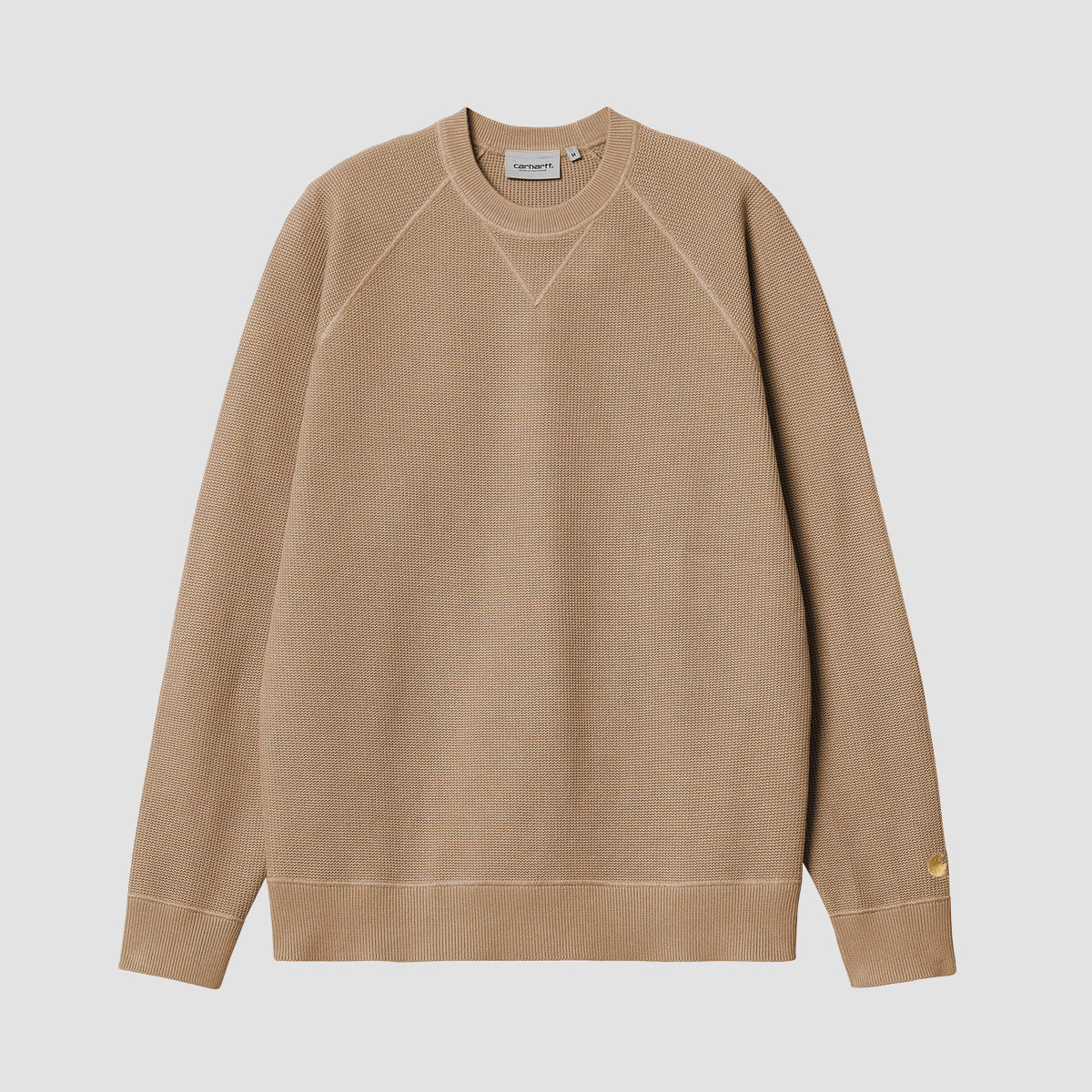 Carhartt WIP Chase Knitted Sweatshirt Dusty H Brown/Gold