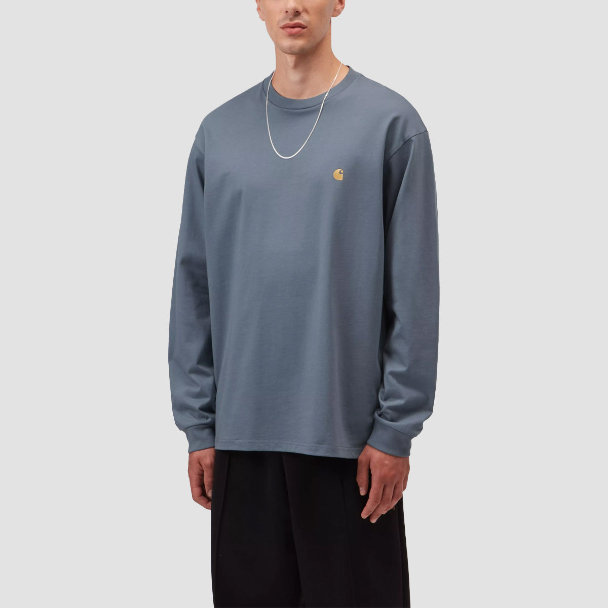 Carhartt WIP Chase Longsleeve T-Shirt Icesheet/Gold