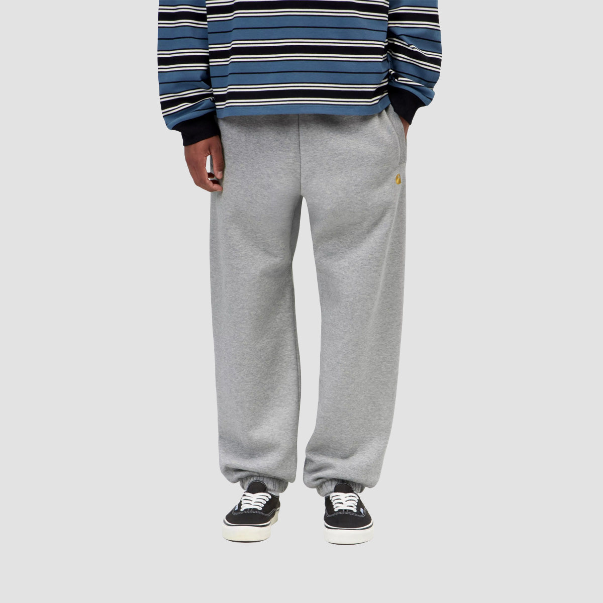 Carhartt WIP Chase Sweatpants Grey Heather/Gold