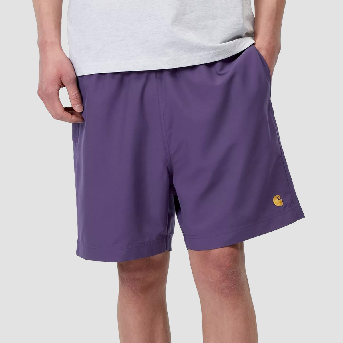 Carhartt WIP Chase Swim Trunks Black/Gold