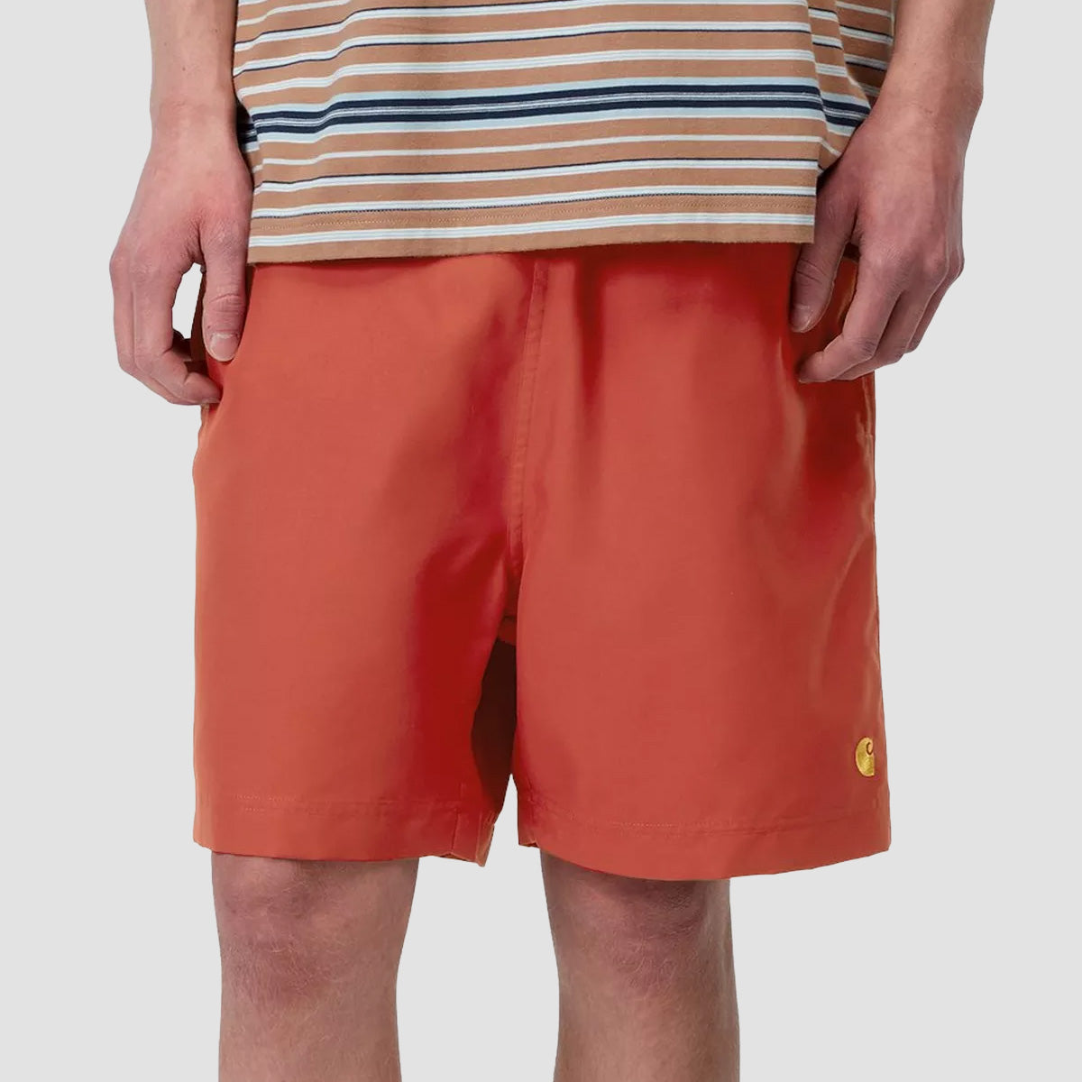 Carhartt WIP Chase Swim Trunks Black/Gold