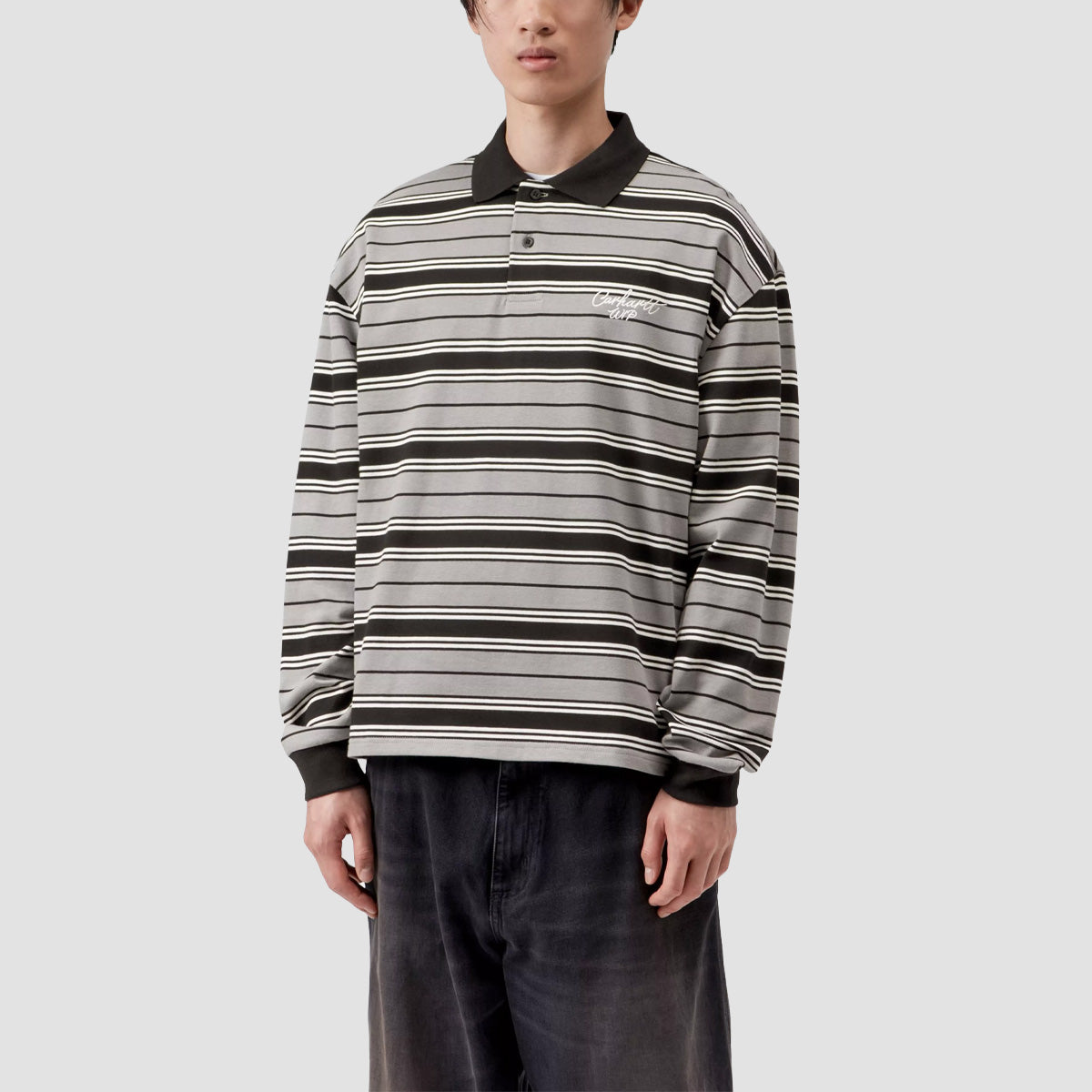 Carhartt WIP Devitt Rugby Longsleeve Shirt Devitt Stripe/Shady Grey