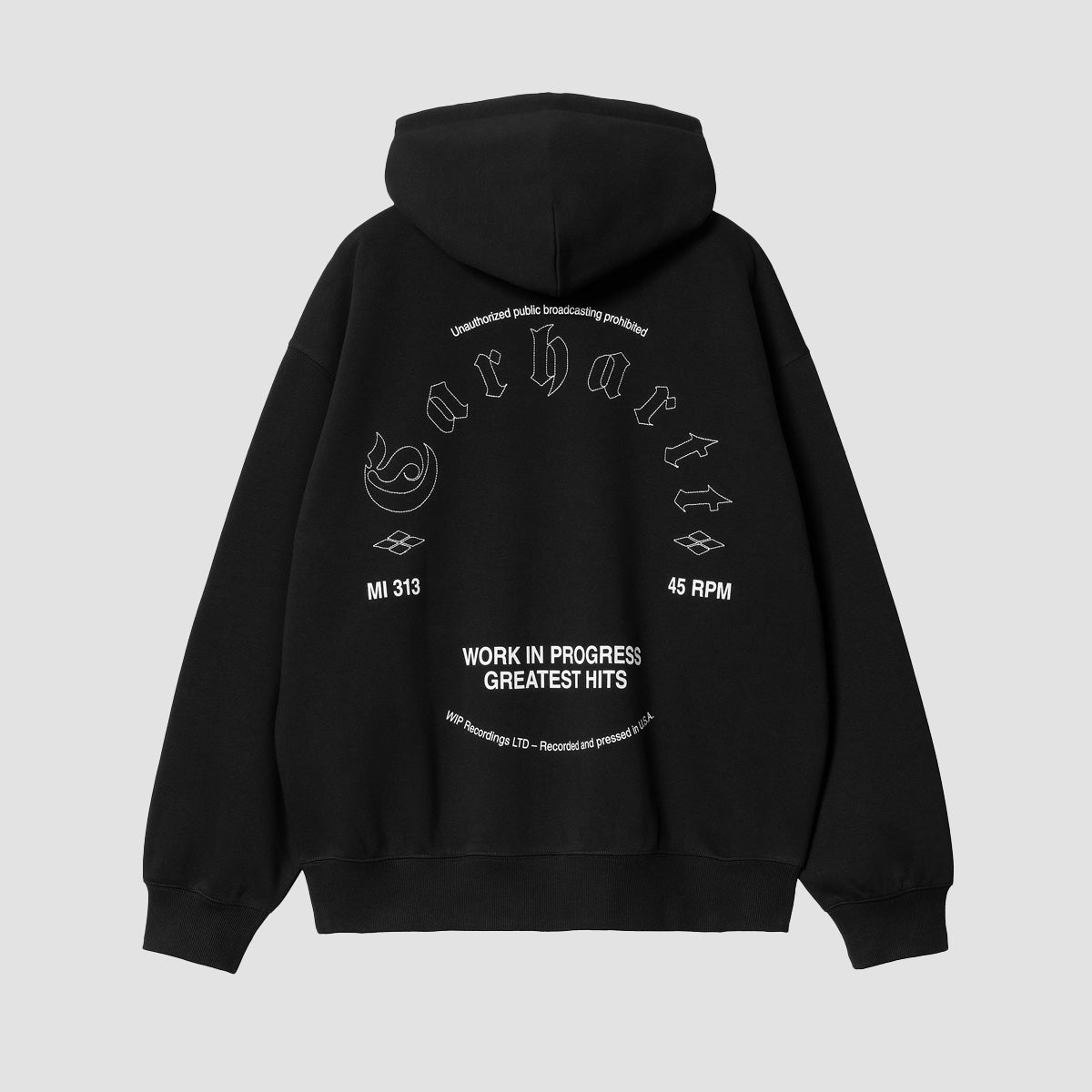 Carhartt WIP Greatest Hits Sweat Pullover Hoodie Black/White