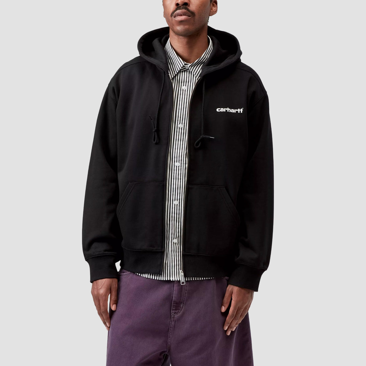 Carhartt WIP Hooded Archive Lines Jacket Black