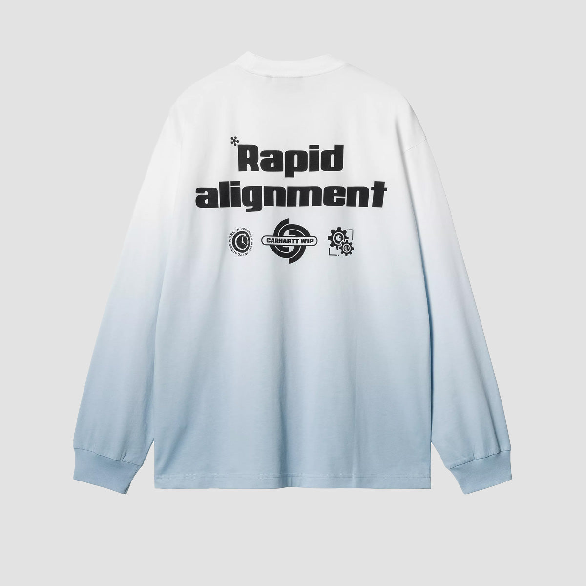 Carhartt WIP Light Work Longsleeve T-Shirt White/Bluebird Dip Dye