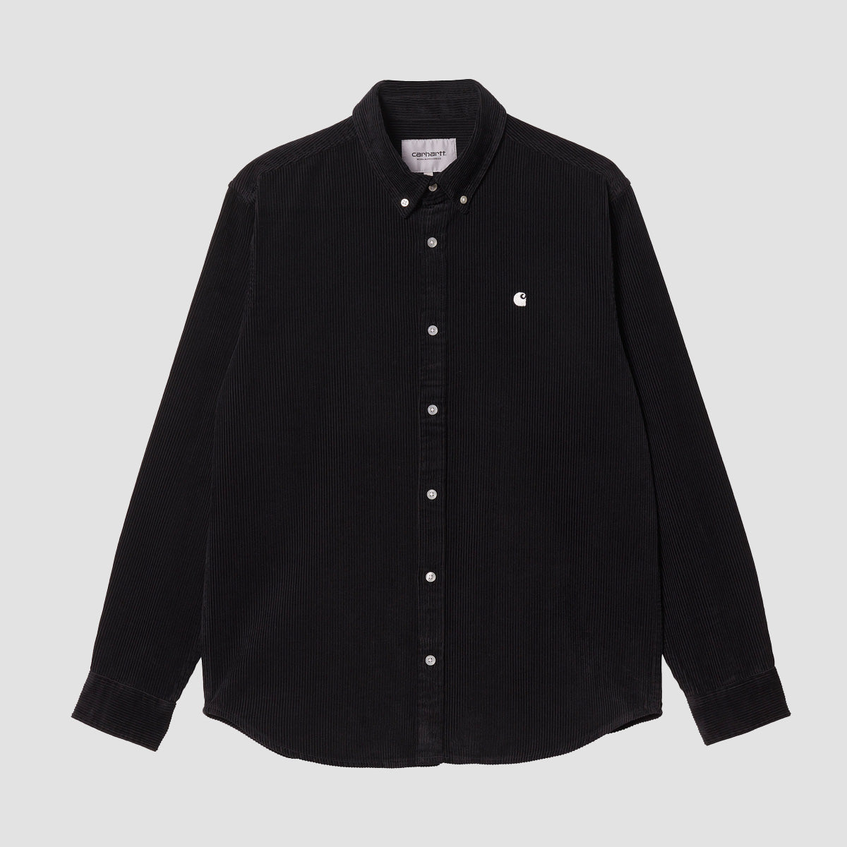 Carhartt WIP Madison Fine Cord Longsleeve Shirt Black/Wax