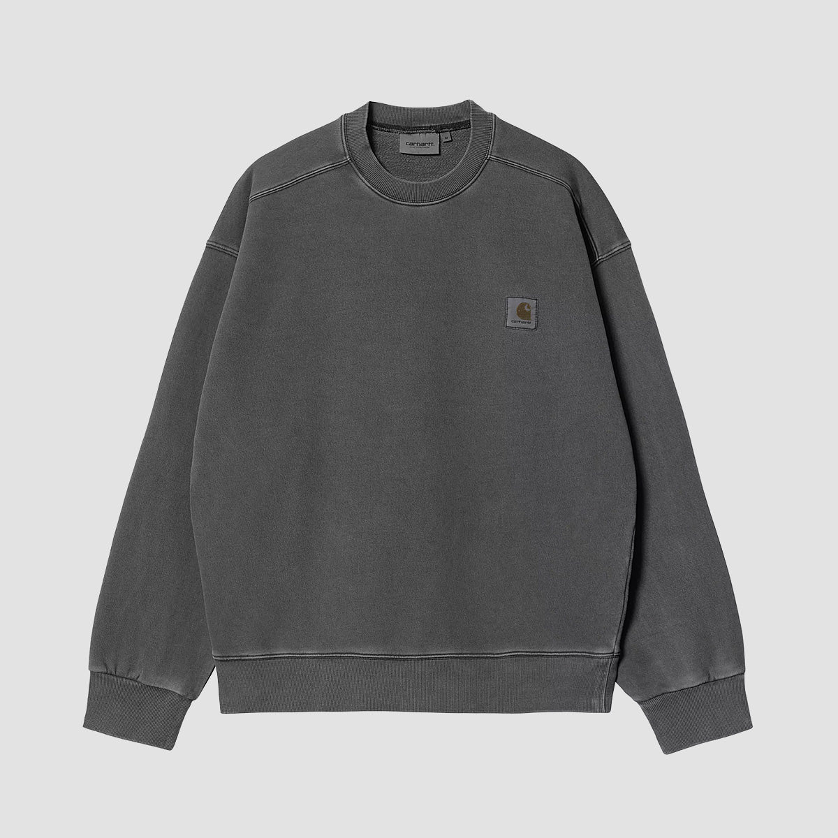Carhartt WIP Nelson Crew Sweatshirt Black Garment Dyed