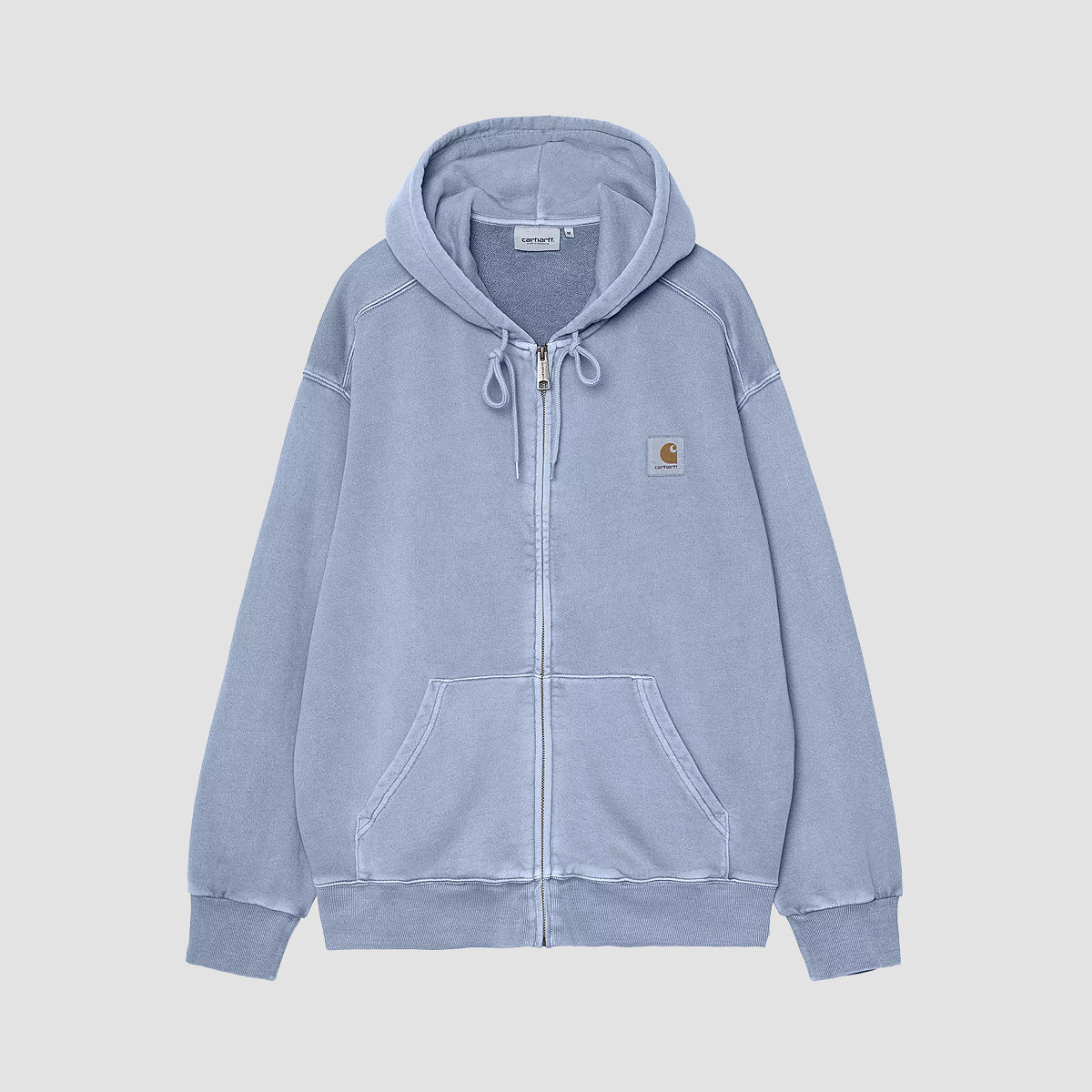 Carhartt WIP Nelson Zip Hoodie Black Garment Dyed