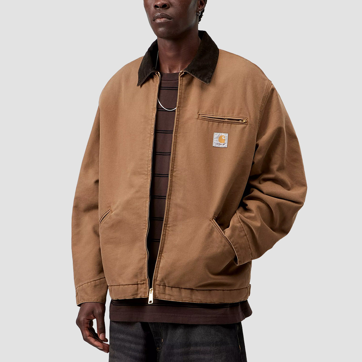 Carhartt WIP OG Detroit Jacket WIP Dusty H/Tobacco Stone Canvas