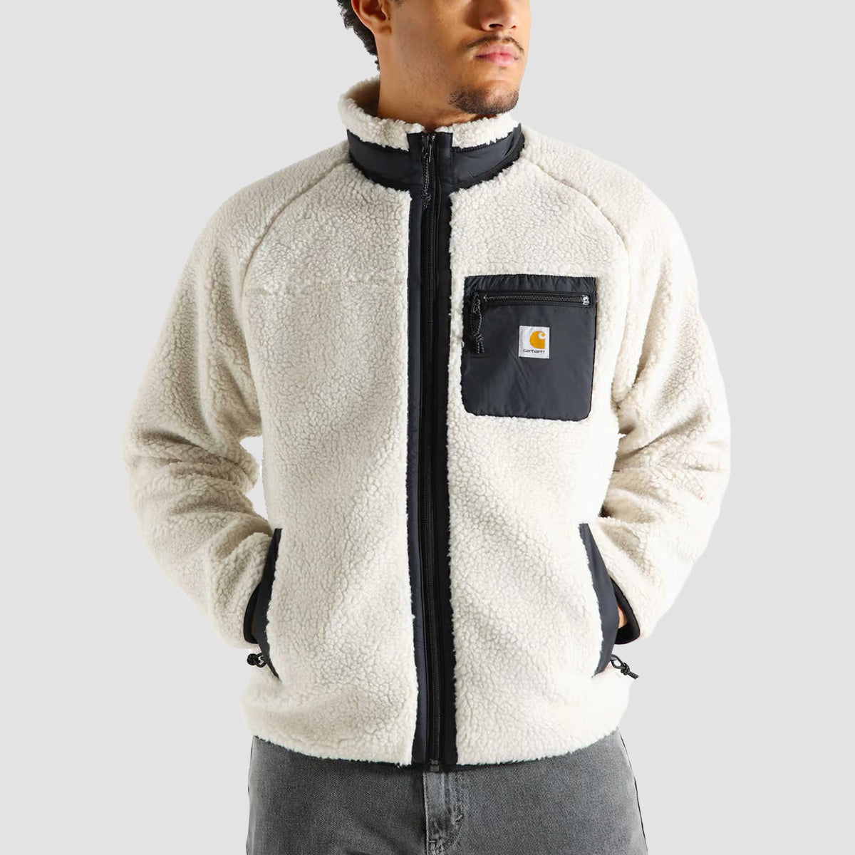 Carhartt WIP Prentis Liner Fleece Jacket Moonbeam/Black