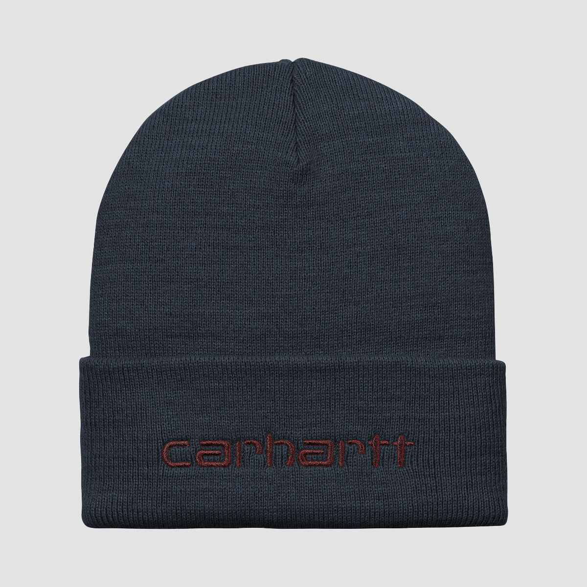 Carhartt WIP Script Beanie Air Force Blue/Malbec