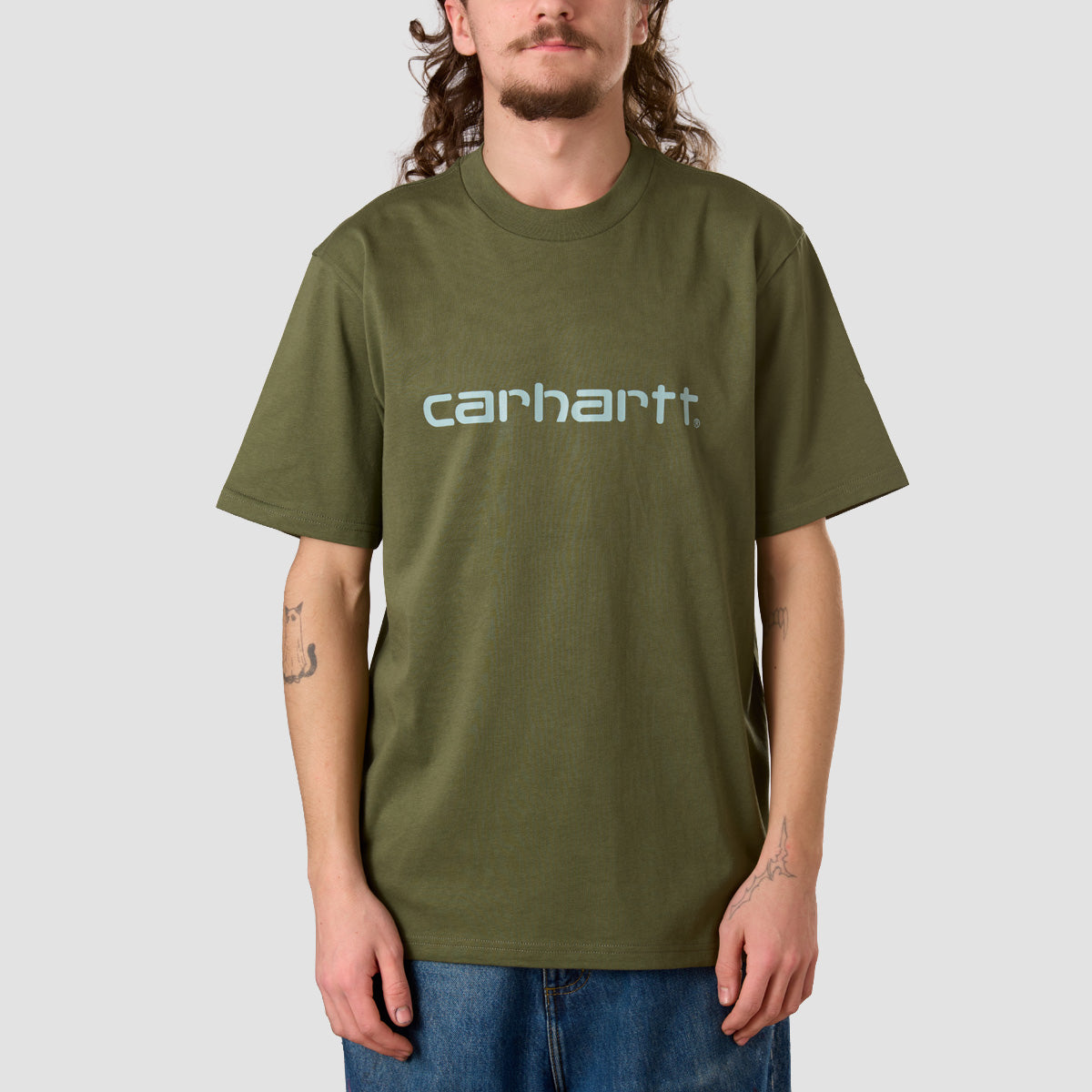 Carhartt WIP Script T-Shirt Leaf/Tourmaline