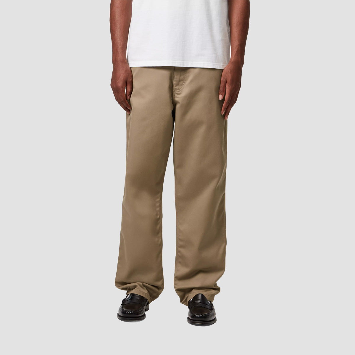 Carhartt WIP Simple Relaxed Straight Fit Pants Leather Rinsed