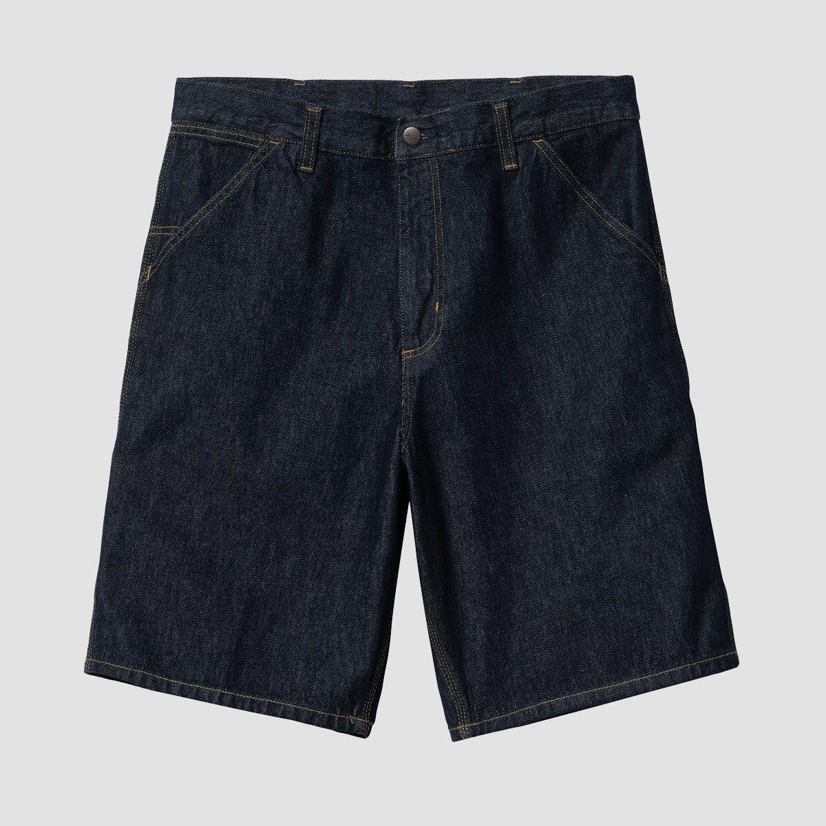 Carhartt WIP Single Knee Denim Shorts Blue Rinsed