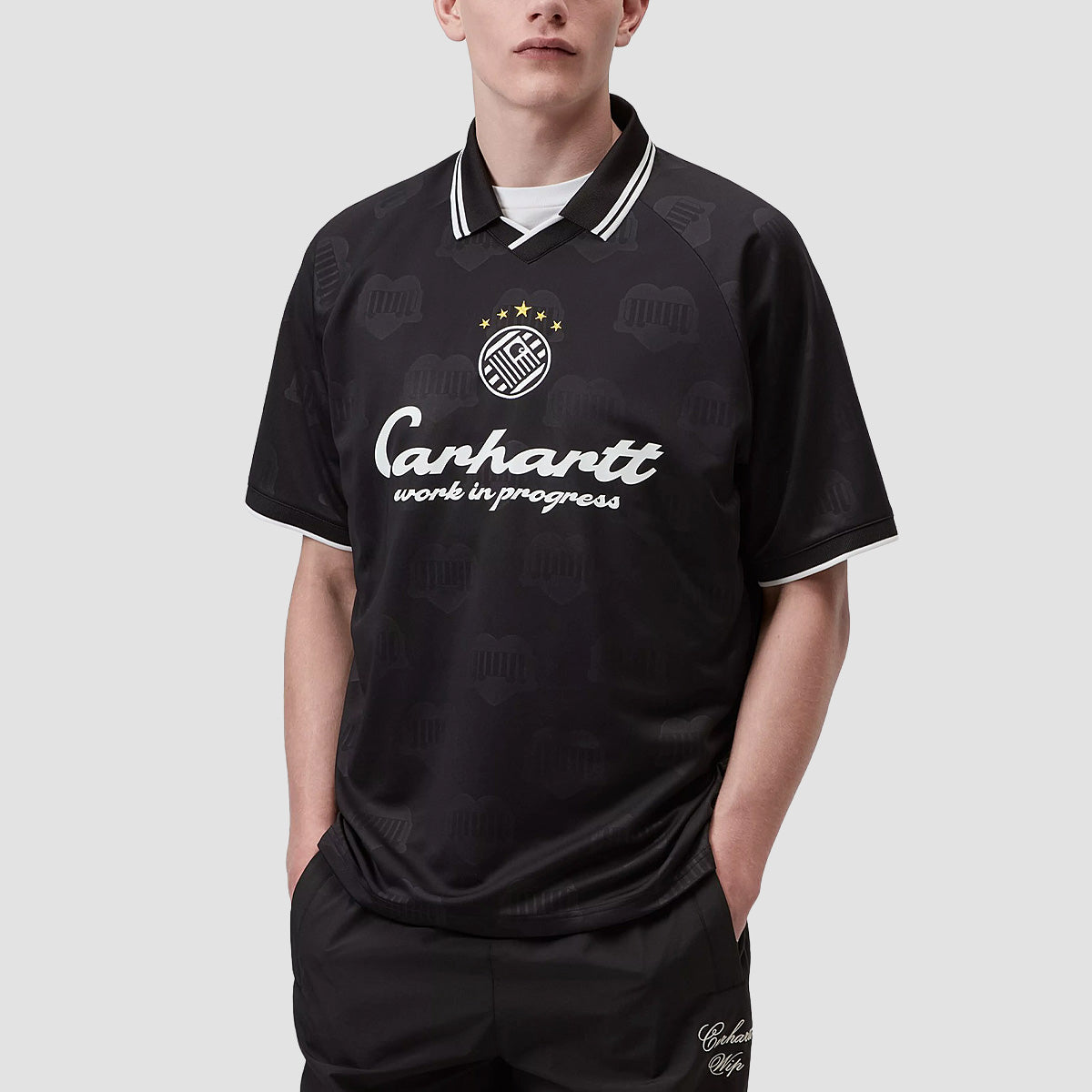 Carhartt WIP Terrace Football T-Shirt Heart Train Jacquard Curacao