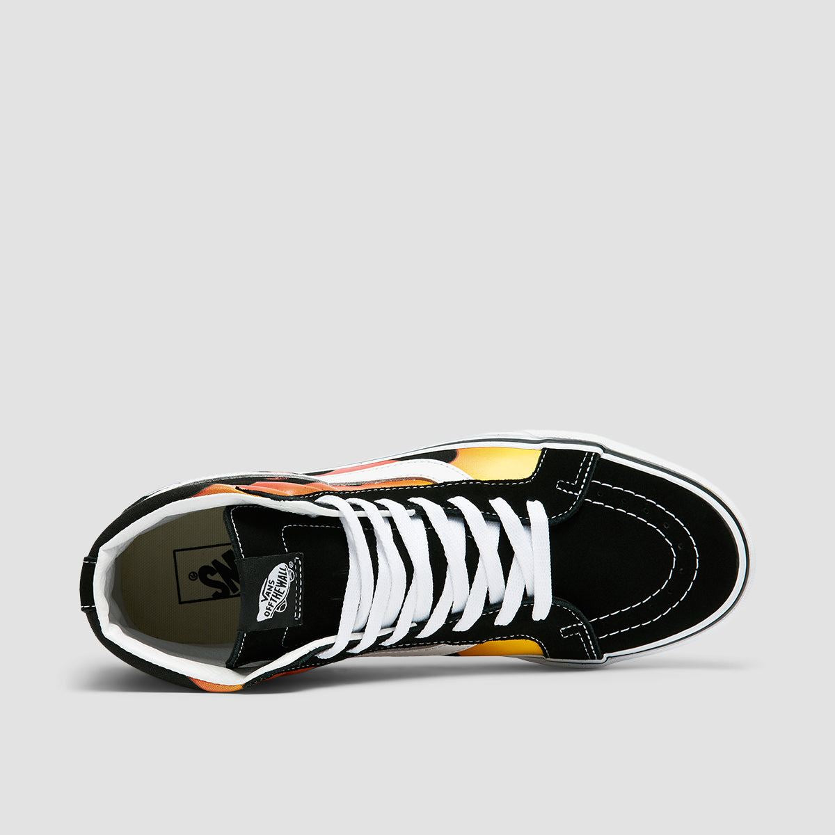 Vans SK8-Hi Reissue High Top Shoes - Flame Black/Black/True White