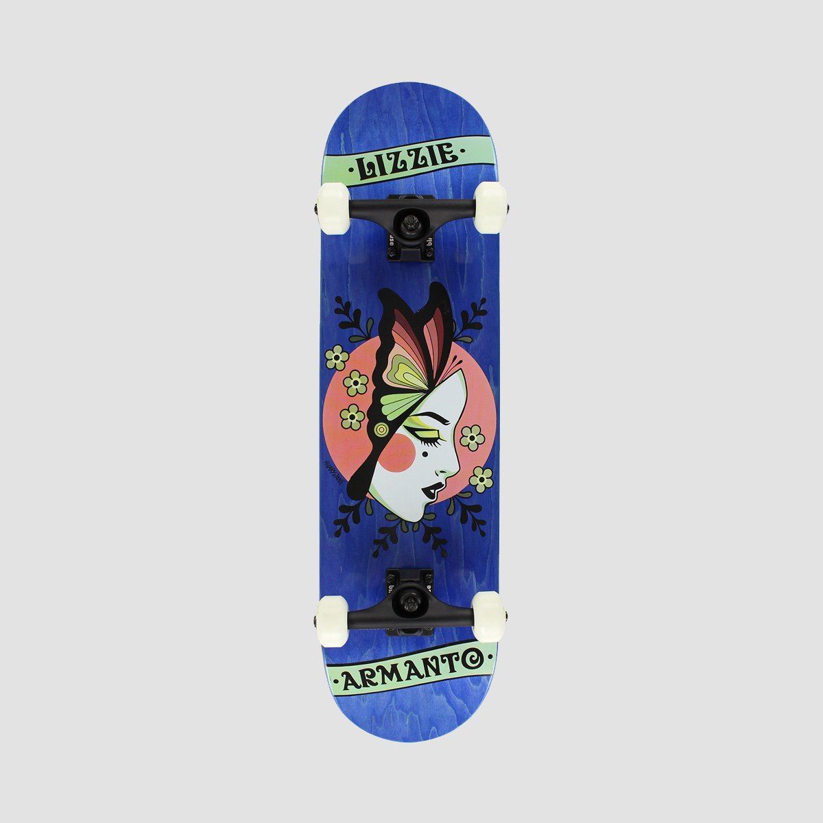 Birdhouse Armanto Butterfly Stage 3 Skateboard Blue - 8"