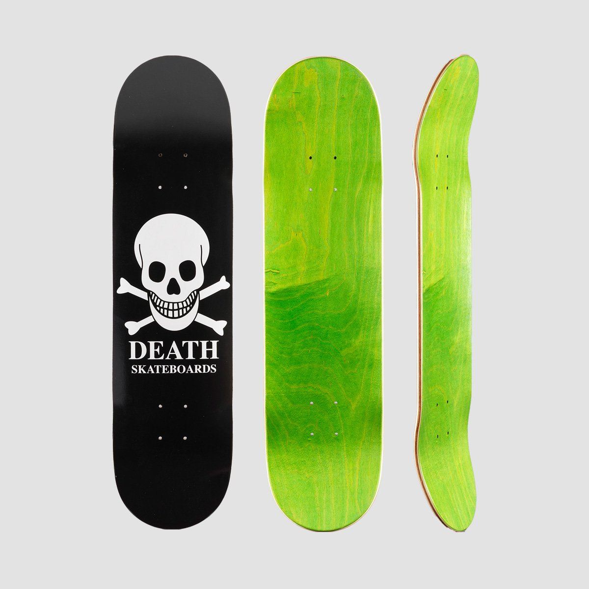 Death OG Skull Skateboard Deck Black - 8.375"