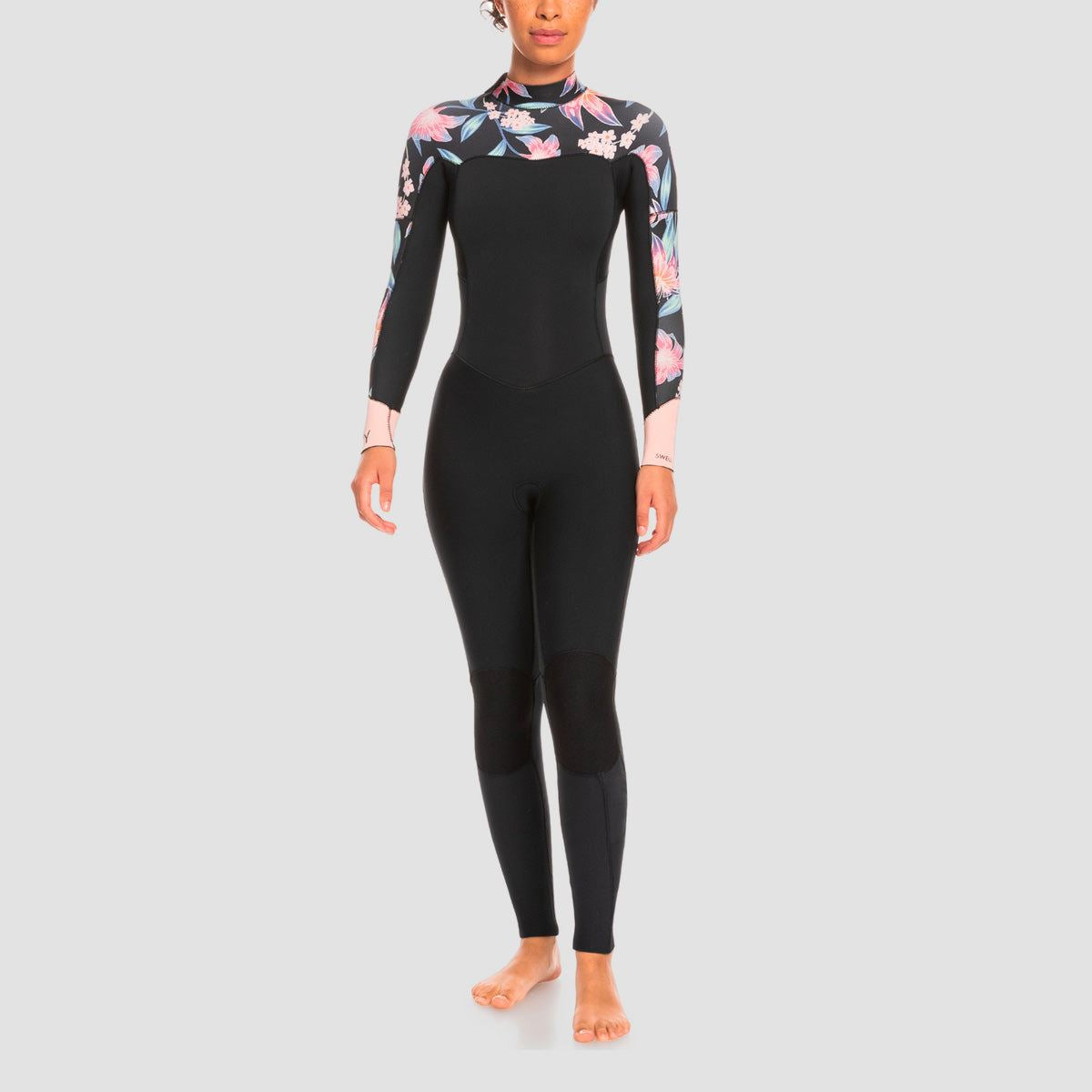 Roxy Swell Series 4/3mm Back Zip Wetsuit Anthracite Paradise Found S - Womens