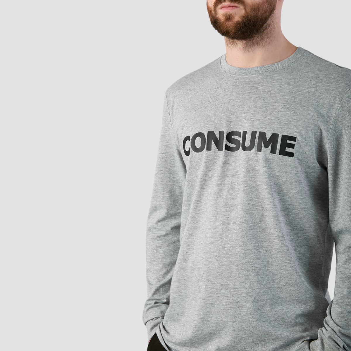 Consume Logo Longsleeve T-Shirt Athletic Heather/Black