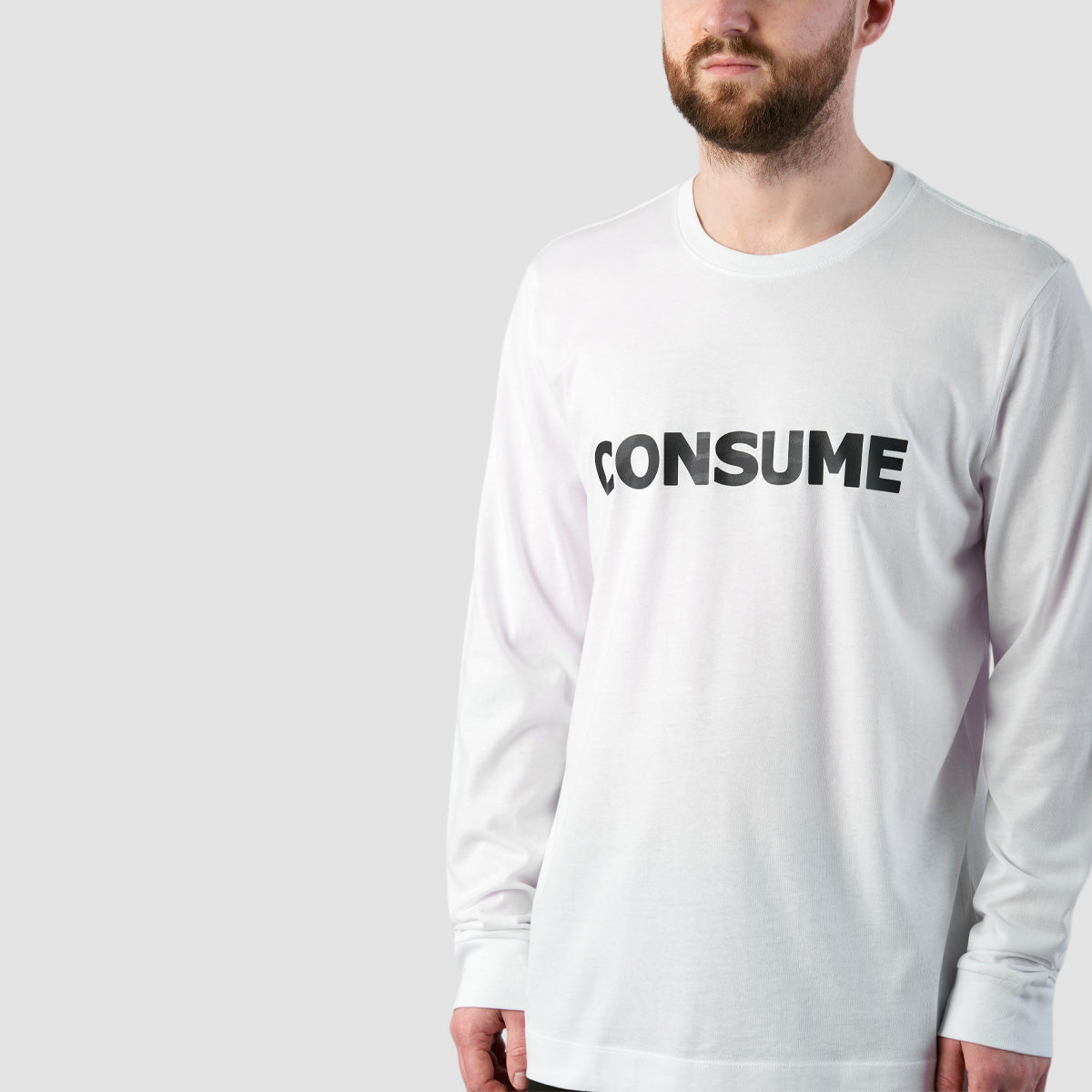 Consume Logo Longsleeve T-Shirt White/Black