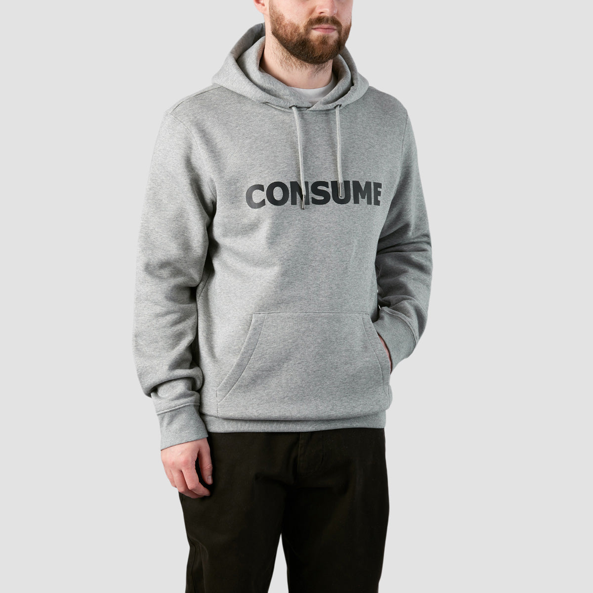 Consume Logo Pullover Hoodie Athletic Heather/Black