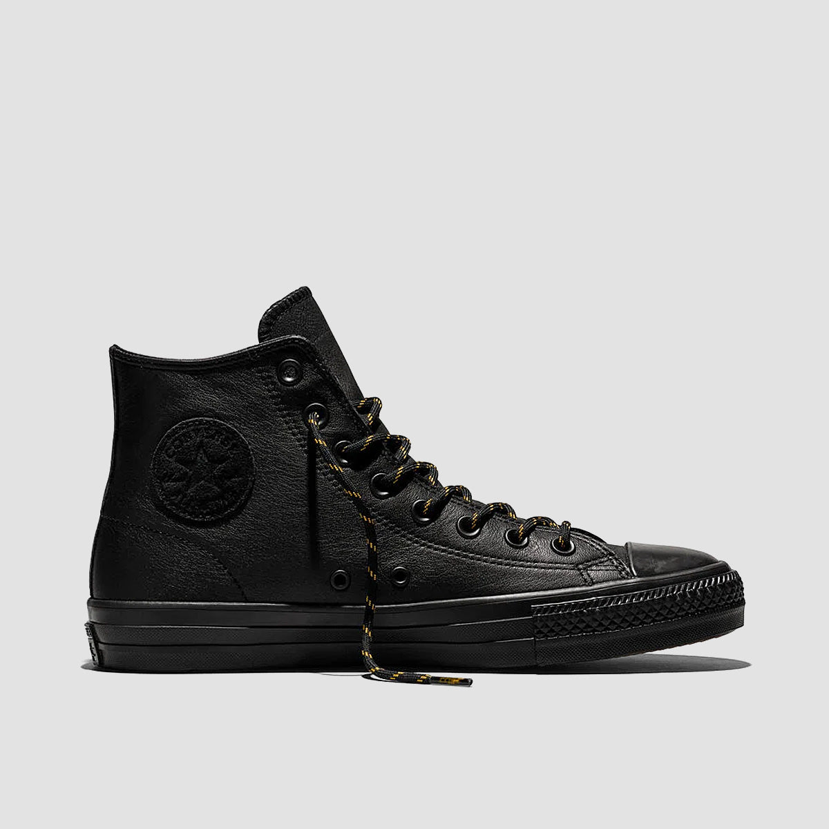 Converse CTAS Pro High Top Shoes - Black/Yellow/Total Eclipse
