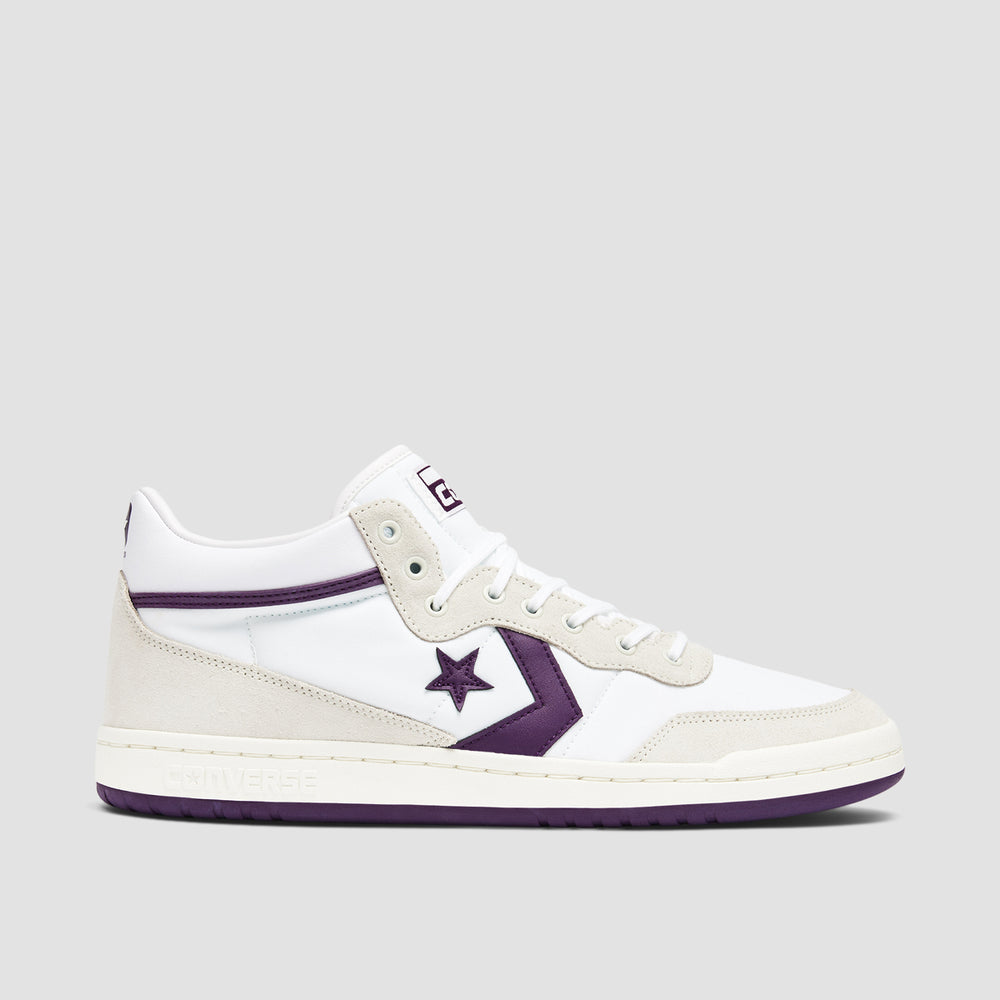 Converse Fastbreak Pro Mid Top Shoes - White/Vaporous Grey/Night Purpl