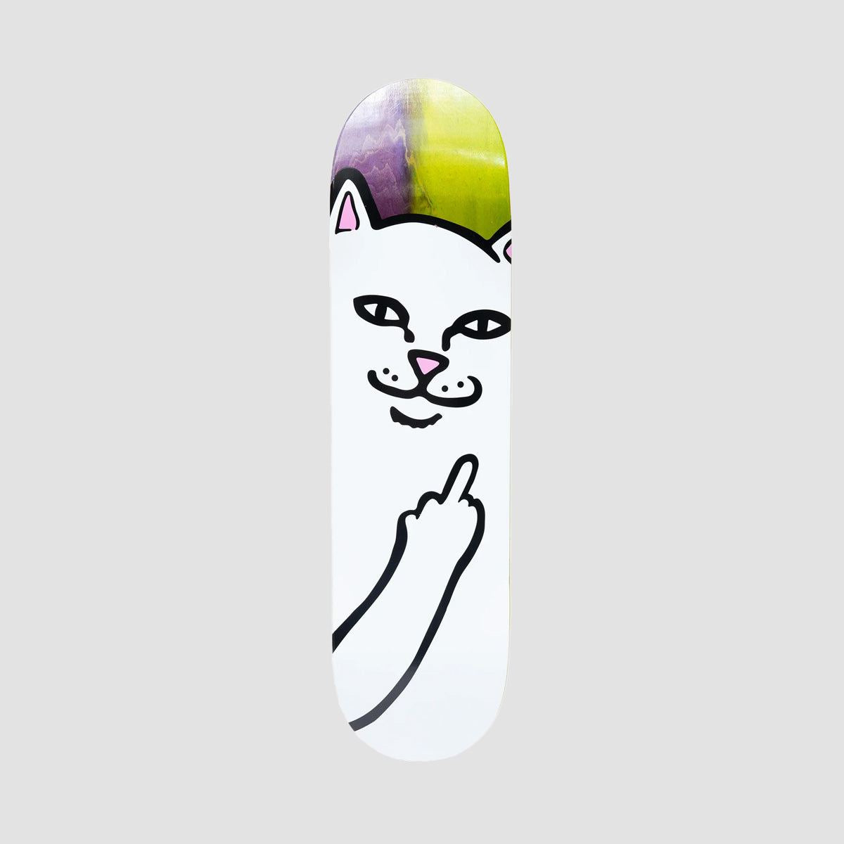 RIPNDIP Lord Nermal Skateboard Deck Lime/Purple - 8"