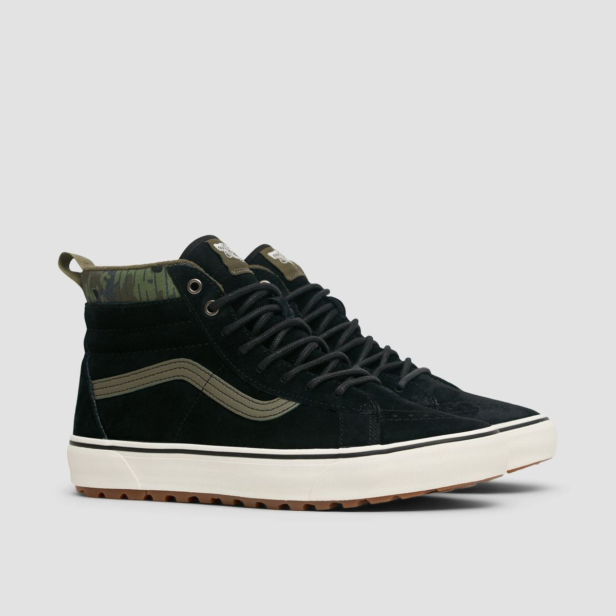 Vans SK8-Hi MTE-1 High Top Shoes Rain Camo Black/Marshmallow