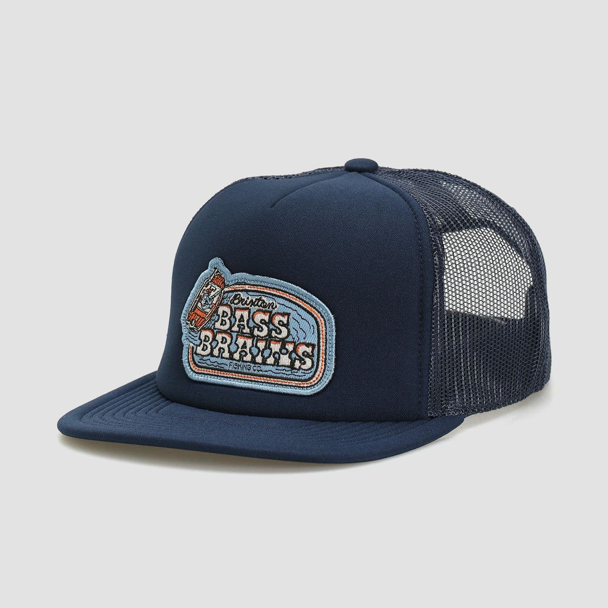 Brixton Bass Brains Boat HP Trucker Cap Washed Navy