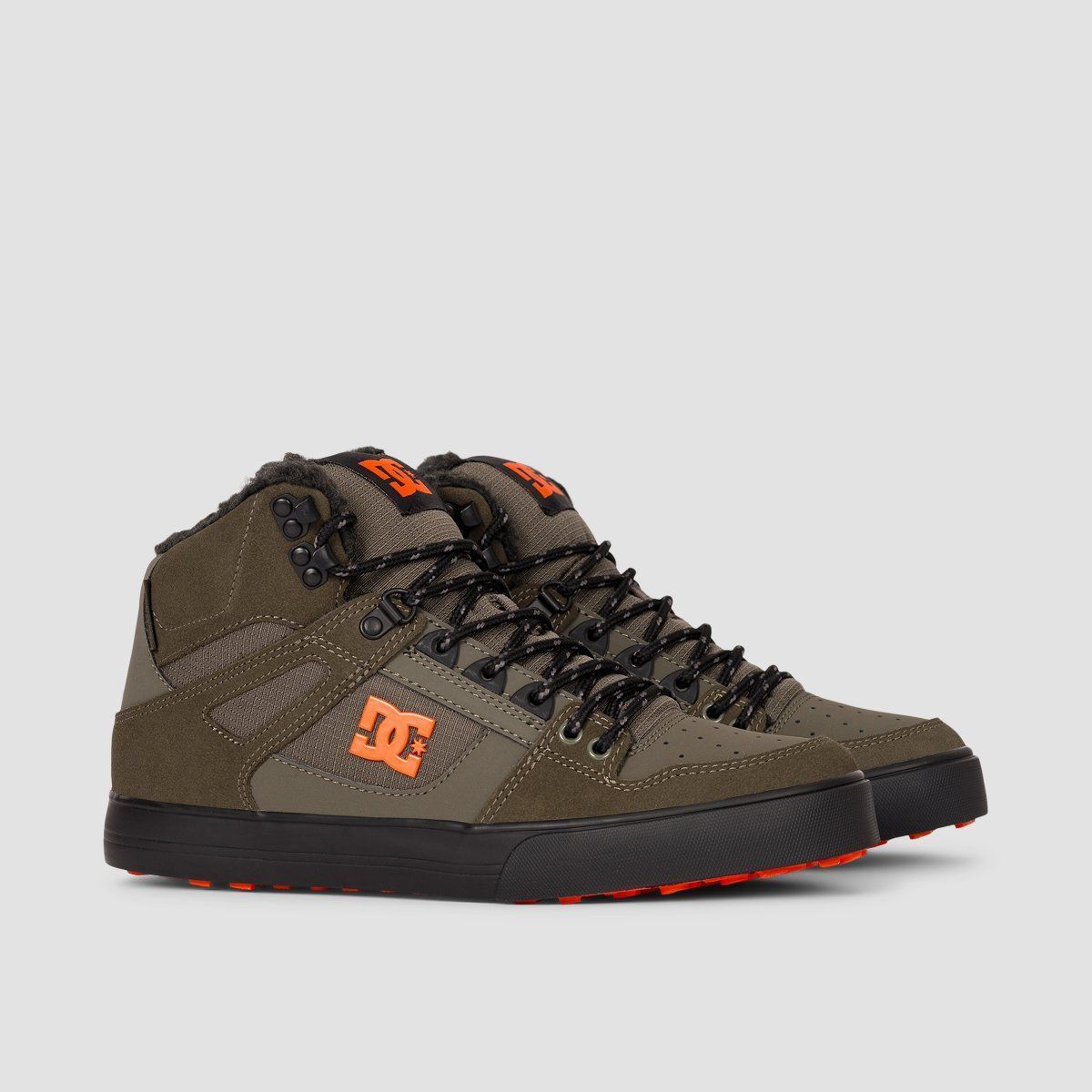 DC Pure HT WC WNT Shoes - Dusty Olive/Orange