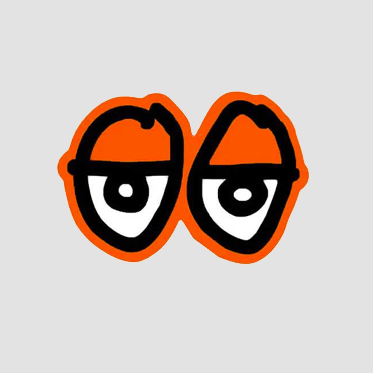 Krooked Eyes Diecut Sticker Orange 80x60mm