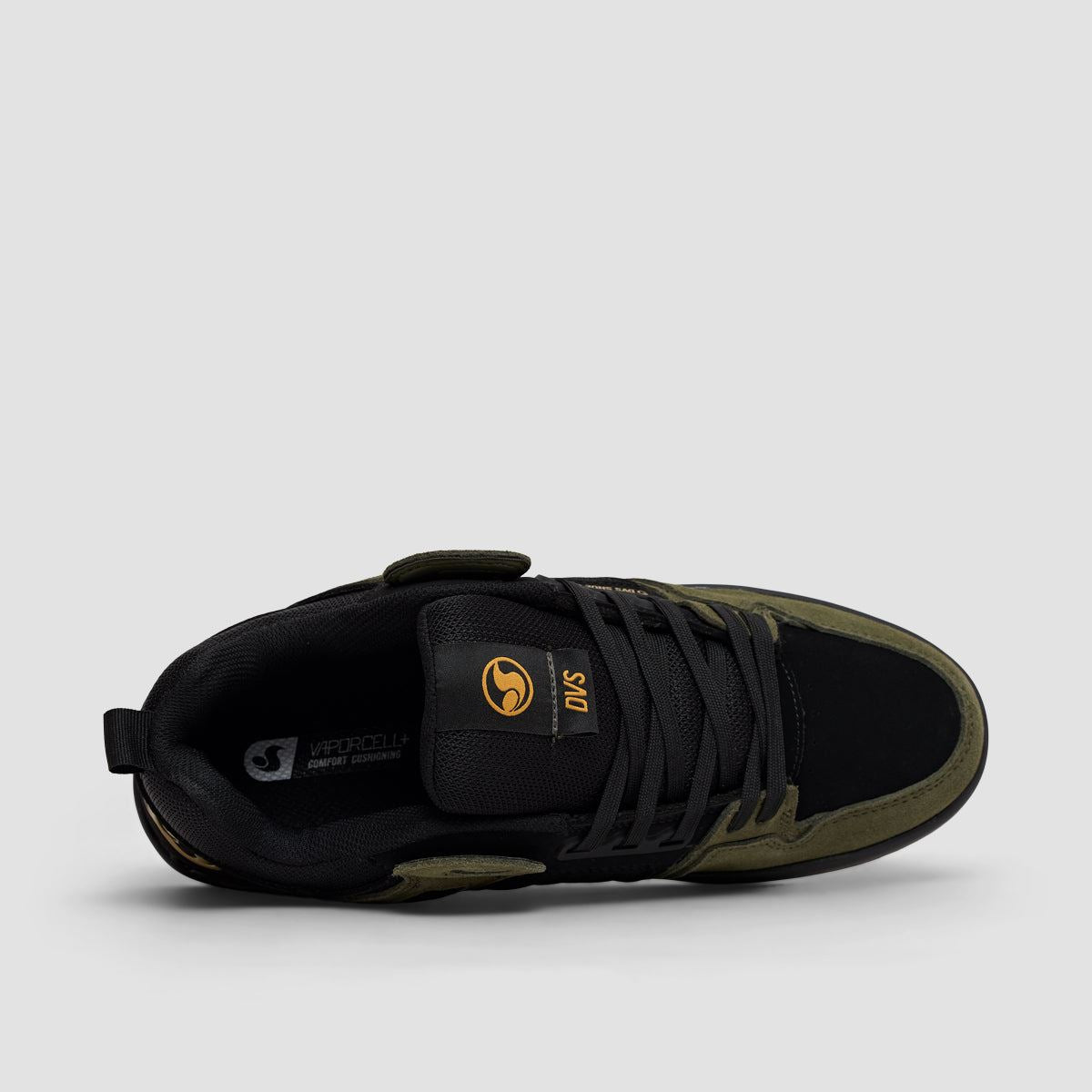 DVS Comanche 2.0+ Shoes - Black/Olive/Gold Nubuck