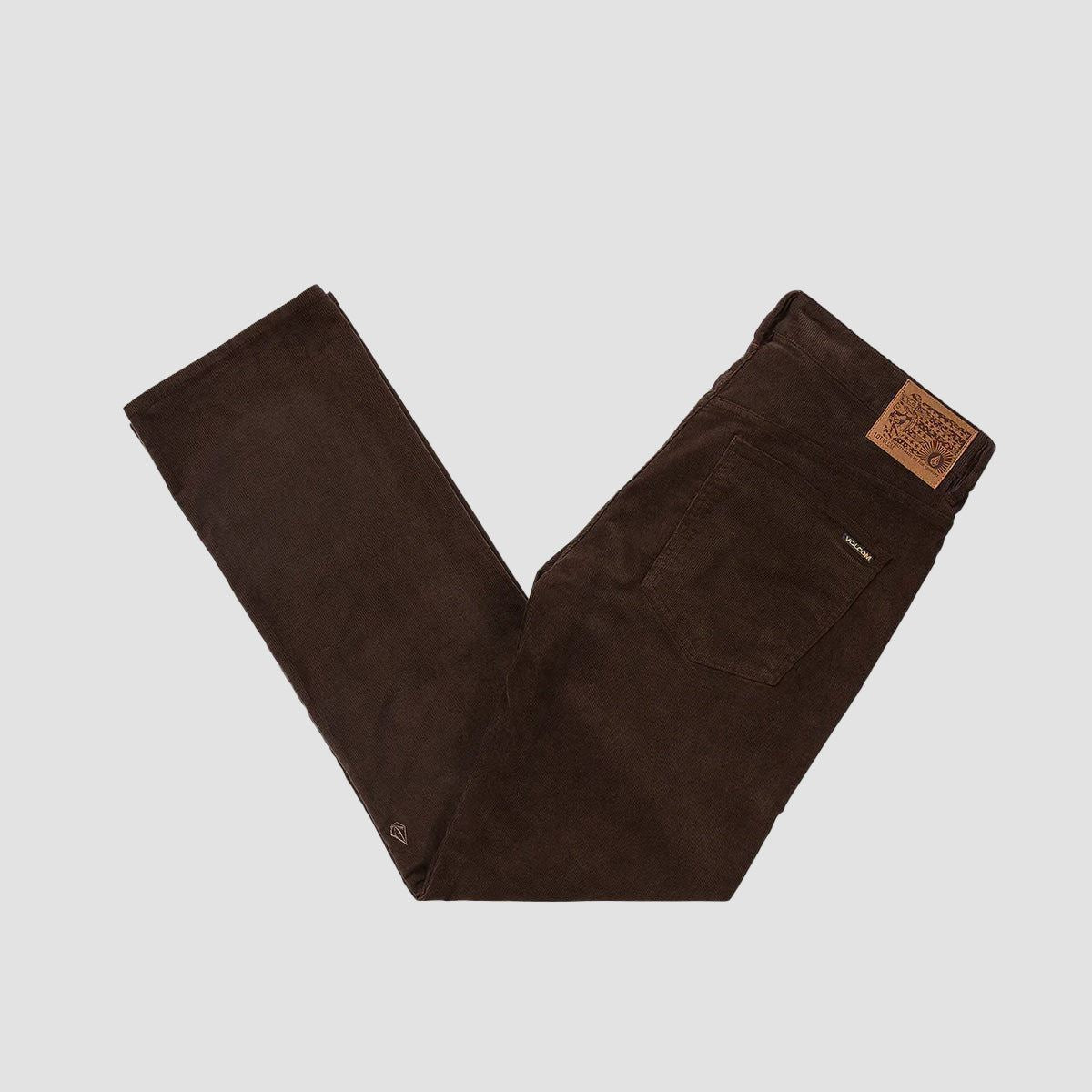 Volcom Solver 5 Pocket Corduroy Pants Dark Brown