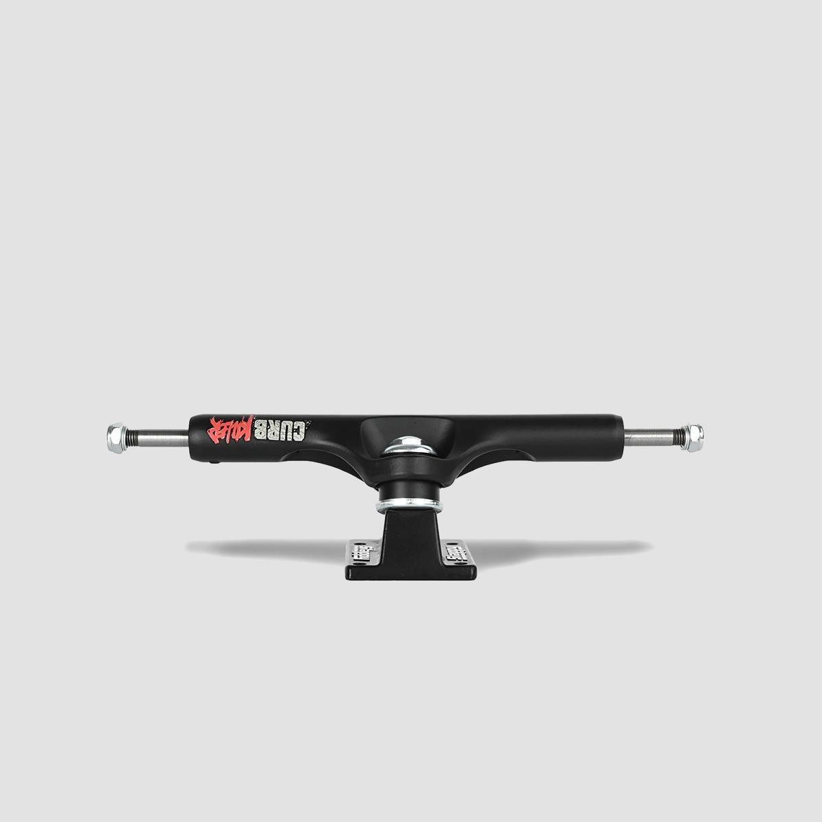 Slappy x Heroin ST1 Curb Killer Skateboard Trucks 1 Pair Matte Black - 10"