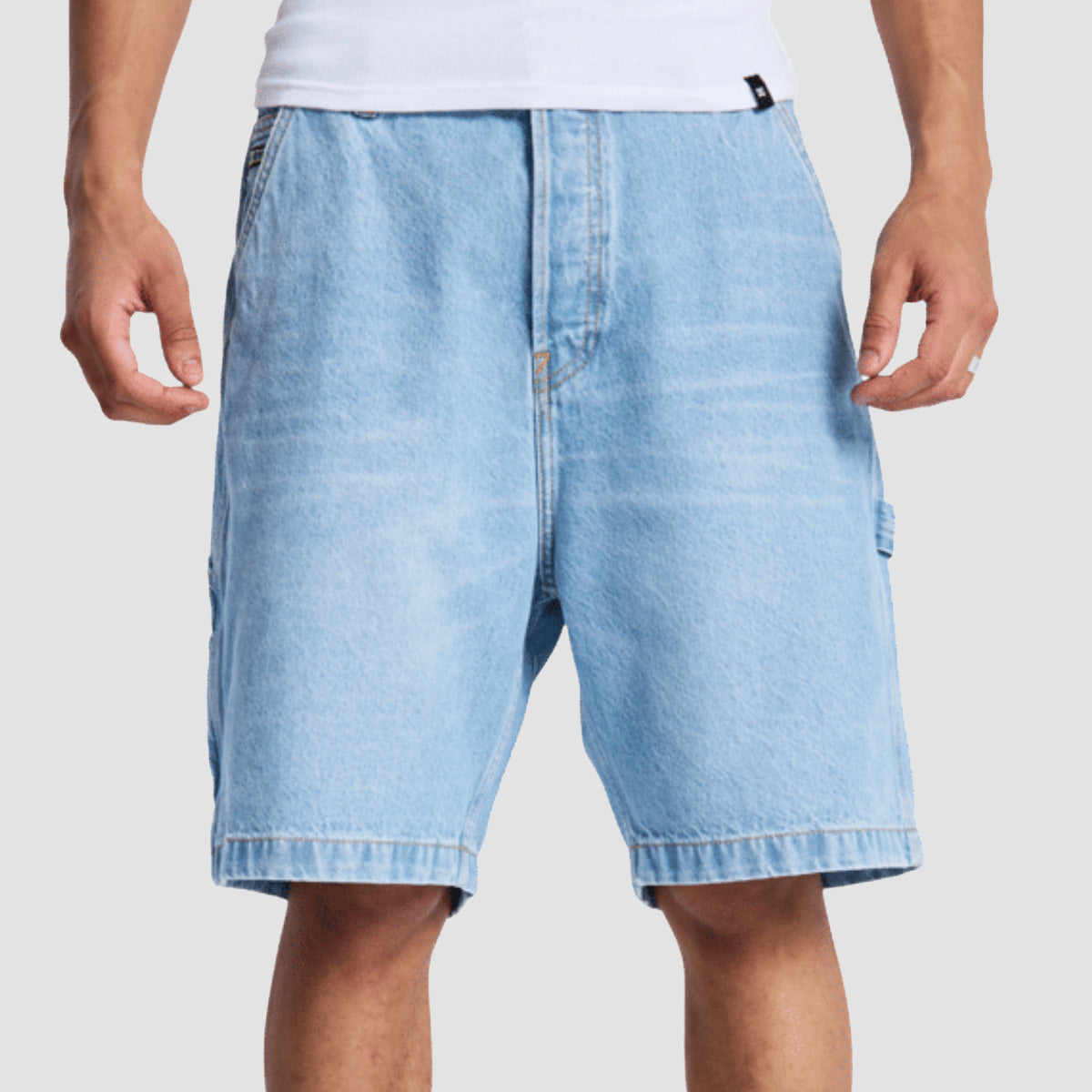 DC Baggy Denim Carpenter Shorts Indigo Light