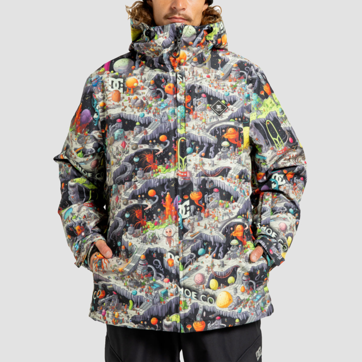 DC Basis Print 10K Snow Jacket Outer World Black