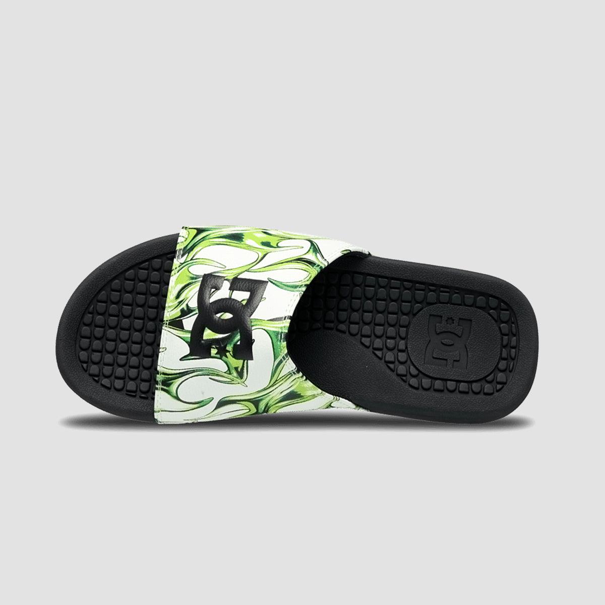 DC Bolsa Slide Sandals - Liquid Fuego White